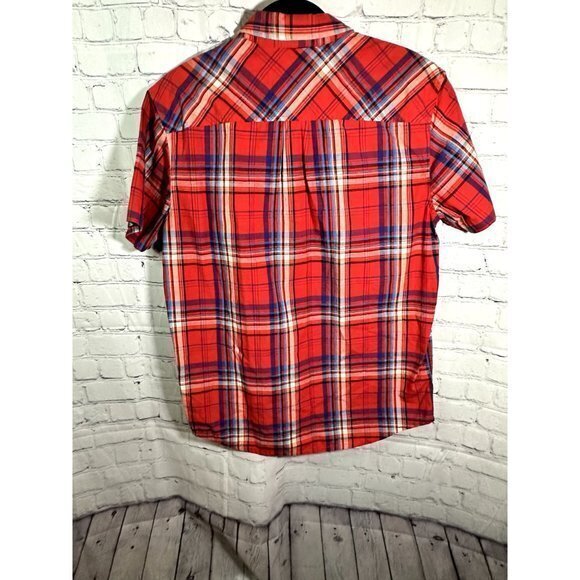 PRANA MENS SHORT SLEEVE PLAID BUTTON FRONT SHIRT (M)  NEVER WORN, NO TAGS    F-2 - Picture 6 of 6